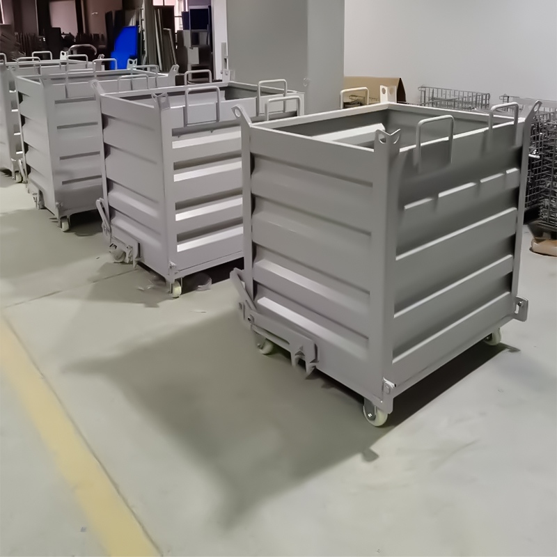 加厚钢板废料箱 数控车床铁屑箱 浙江双彬