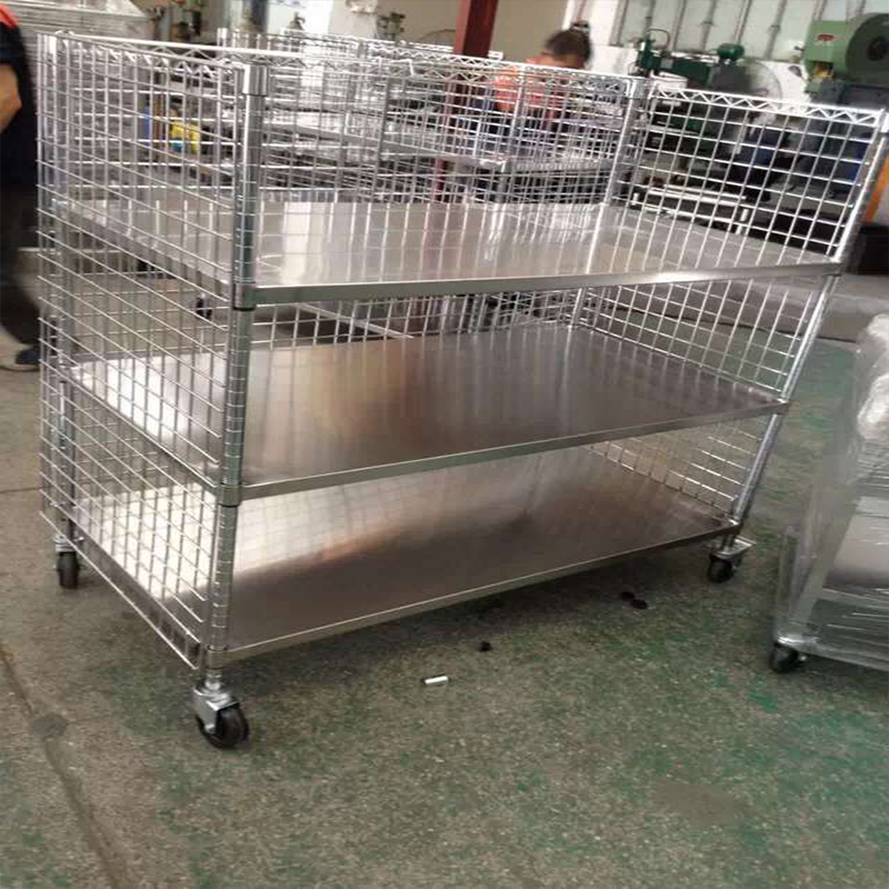不锈钢小推车三层车子承重100kg