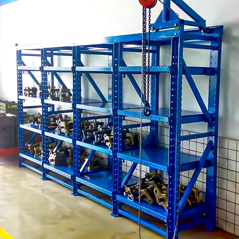 带天车模具货架 工厂重型模具收纳架 浙江双彬